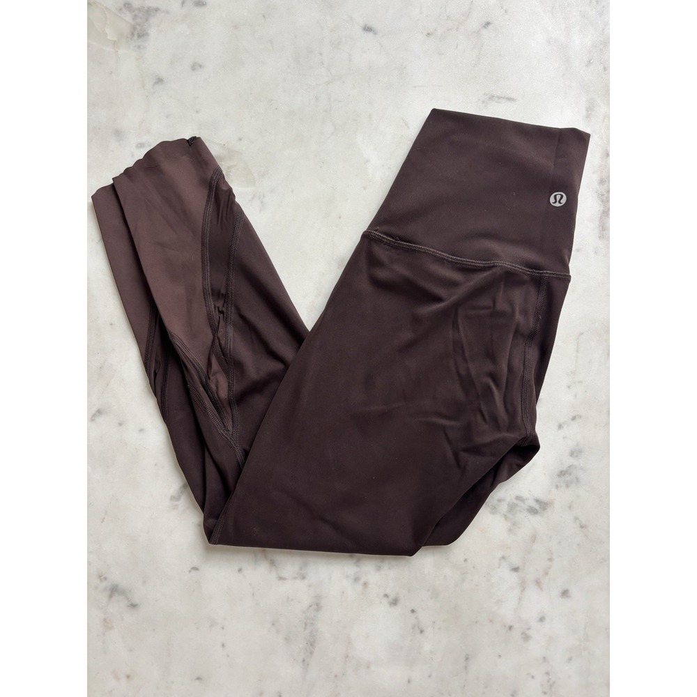 Lululemon Fast Free High-Rise Tight 24" Brown size 2 with Mesh and Wavy crop